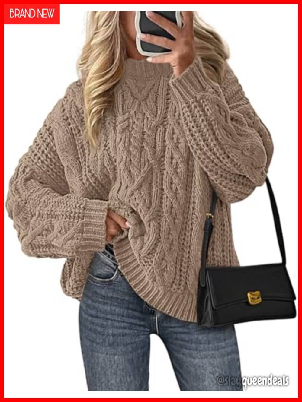 Chunky Cable Knit Pullover Sweater